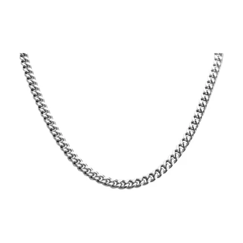 FOREVER MELODY Титановые стальные ожерелья унисекс серебряные