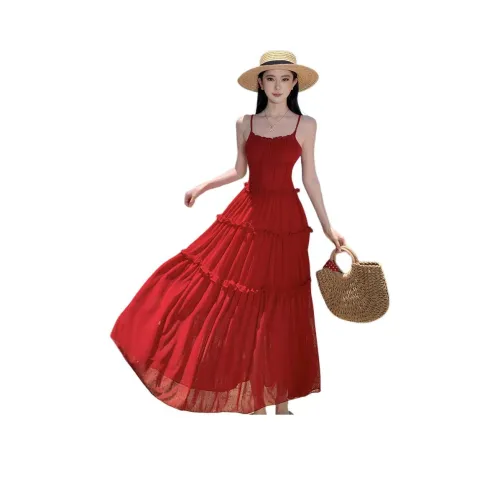 MORii Hot Красный Женские Слиплатья