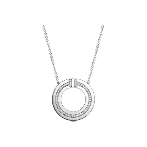 TIFFANY & CO. T Ожерелье Белый, золотой Женское