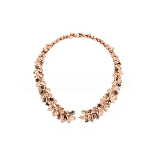 Cartier Колье Grain De Café Розовое Золото, Обсидианы, Бриллианты