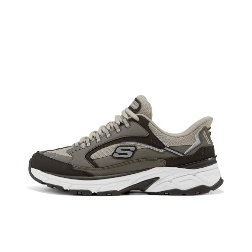 Skechers Silver Wing Shoes визуально увеличивает рост легкий низкий топ массивные кроссовки мужской серый