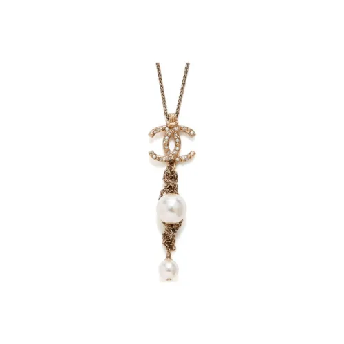 CHANEL COCO Золотое Покрытие Ожерелья Унисекс Золото