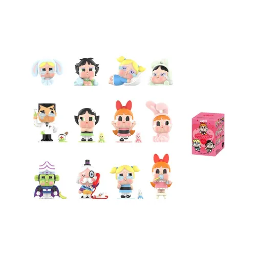 POP MART CRYBABY × The Powerpuff Girls Collection Слепые коробки Один Mystery Коробка Целая коробка 12 шт