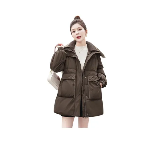 Cypress House Пуховик Женский Темно-Кофейный