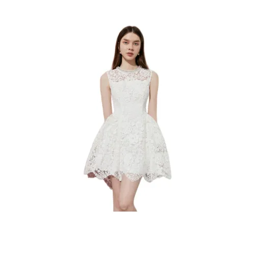 DPLAY Модные белые женские платья без рукавов