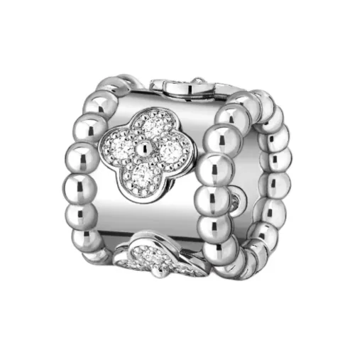 Van Cleef Arpels Perlee Clovers 18К Белое золото Ожерелье Женское