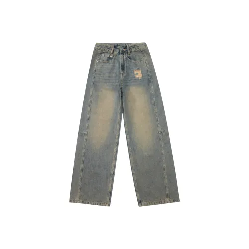 COCA COLA Желтые Джинсы из Грязного Денима для Женщин