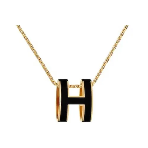 HERMES POP H Collection Металлические Ожерелья Черные Женские