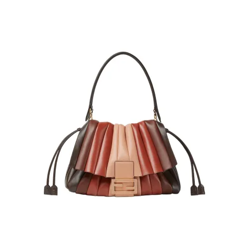 FENDI Baguette Телячья кожа Сумка через плечо Большая Женская Многоцветная