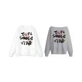 Белый круглый вырез / Серый асимметричный вырез