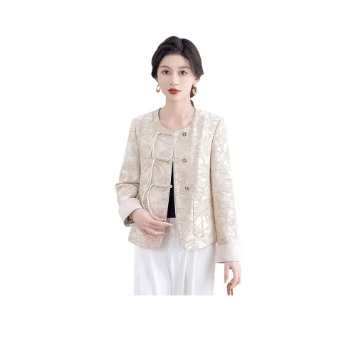 Cypress House Укороченная куртка женские шампанское