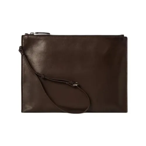 THE ROW Клатч из овечьей кожи стандартный мужской коричневый смешанный цвет