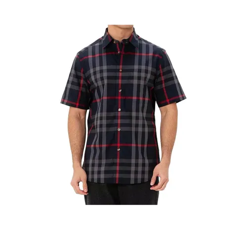 Burberry Рубашка Мужская Морской Синий