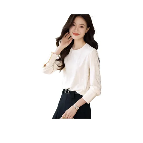 Mo Han Yi Mei Стандартная T-рубашка Женская Натуральный Белый