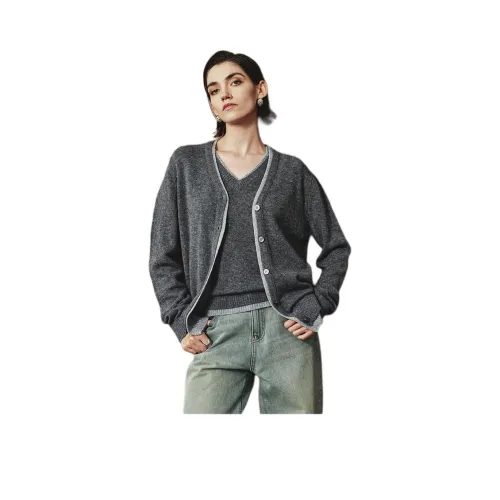 HERLAND Трикотаж Женский Серый Малиновый