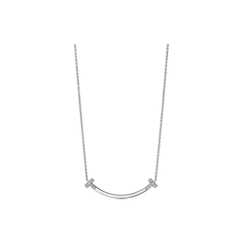 TIFFANY & CO. Подвеска Smile, Размер Medium Белое Золото 18 Карат С Бриллиантами Размер Мотива, Medium