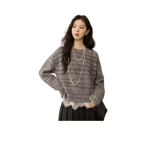 ALXNAN Серый Женский Свитер