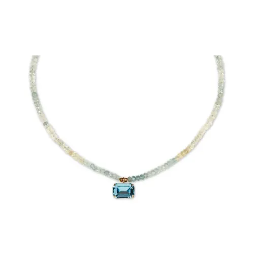 Jennifer Behr 18K золото покрытые латунные ожерелья женские светло-синие