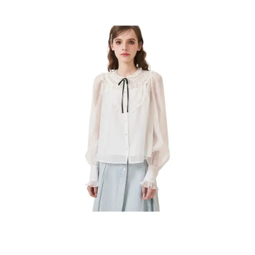 JORYAweekend Шифон Рубашка Женская Белая
