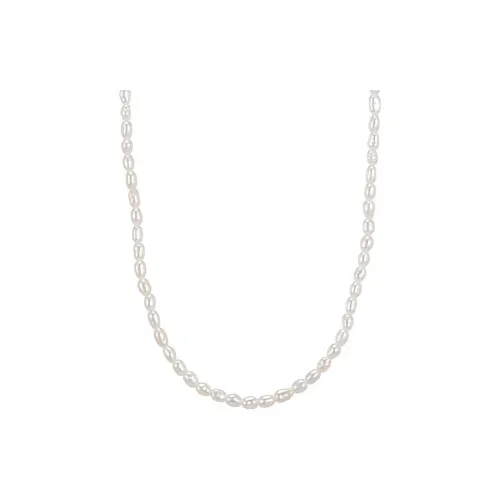 NATURALLYJOJO Ожерелья из пресноводного жемчуга Женские Белый Фиолетовый