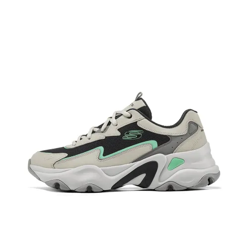 Skechers Shock Absorbers Устойчивые к истиранию Низкий топ Низкие кеды Мужские Черный Серый Зеленый