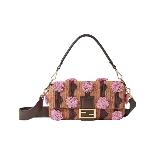 FENDI Baguette Магнитная кнопка Сумка через плечо Средняя Женская Многоцветная