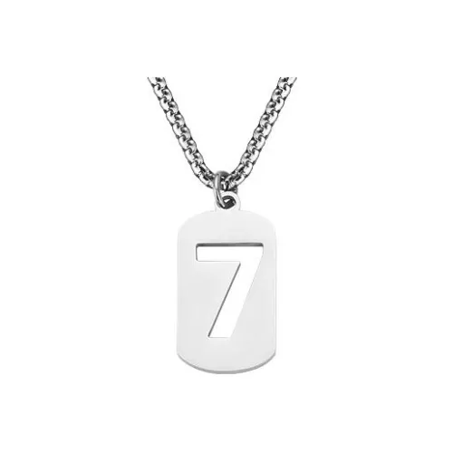 Kelanxi Титановые стальные ожерелья унисекс серебряные