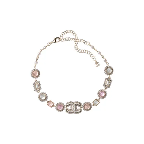 CHANEL Металлические ожерелья Розовый Женские
