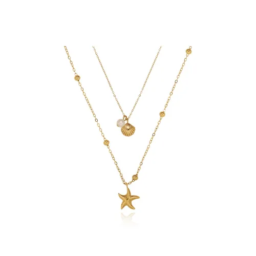 KING OF BLING Титановая сталь искусственный жемчуг ожерелья женские