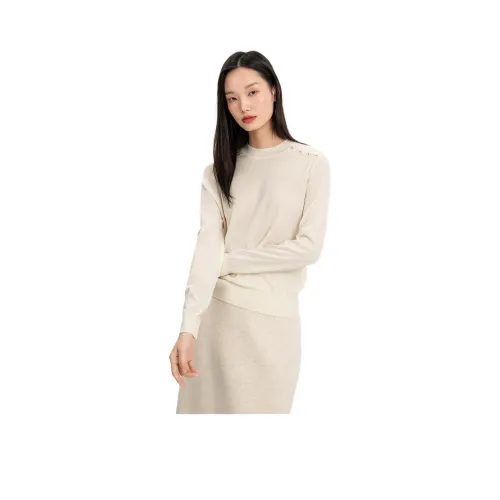 PIANDUAN Экрю Женские Свитера