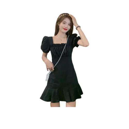 YINLEI Короткое платье с короткими рукавами женское