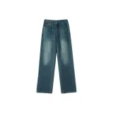 Винтажный синий с флисовой подкладкой