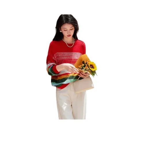 【Dme】 Свитер Женские Гранат Красный