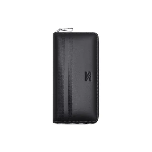 SEPTWOLVES Кошелек из коровьей кожи Мужской Черный