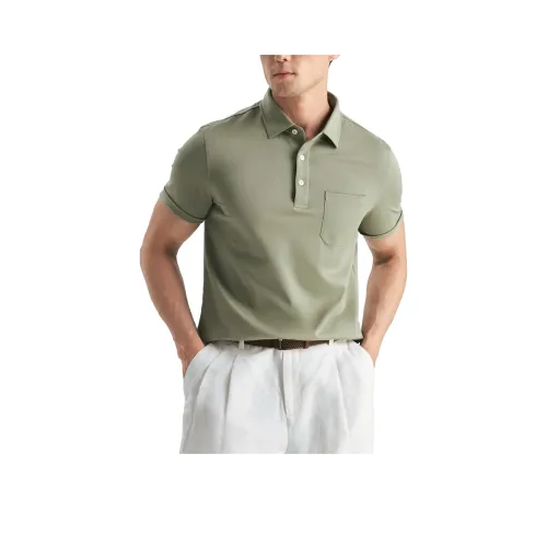 SHENGHE Горохово-зеленый Мужская T-рубашка