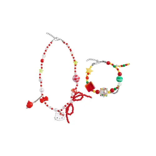Sanrio x Hello Kitty Ожерелья Hello Kitty из акрила Женские Мультяшные Бусины
