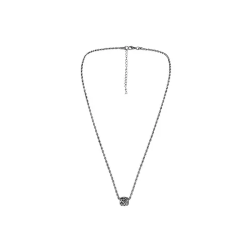 Kelanxi Титановые стальные ожерелья унисекс серебристый черный