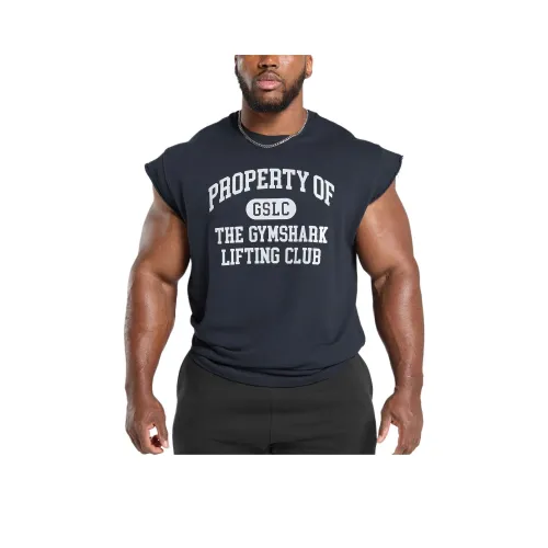 GYMSHARK Графический Cut Off T-Shirt Мужской Темно-синий