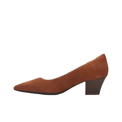 Clarks TERESA STEP Грубый каблук Высокие каблуки 5 см Женские Темно-умбровый