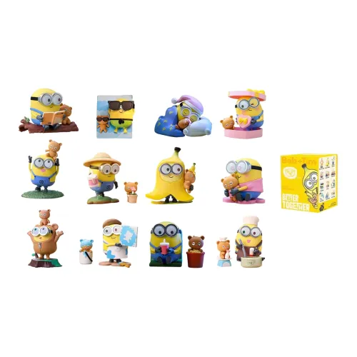 POP MART Minions Форма And Shadow Непереносимый Слепые коробки Один Mystery Коробка Целая коробка 12 шт