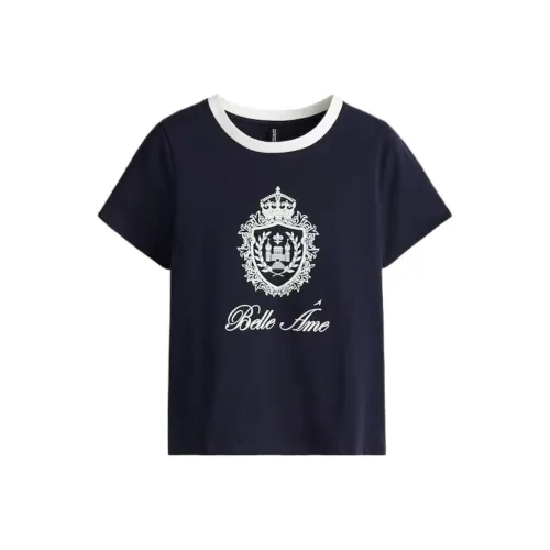 H&M Морской синий Женские Футболки