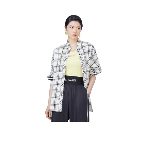 BBLLUUEE Рубашка Женская Цвет Жёлтый Гардения