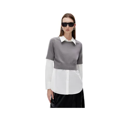 ONLY C51 Rain Dew Серый Женская Рубашка