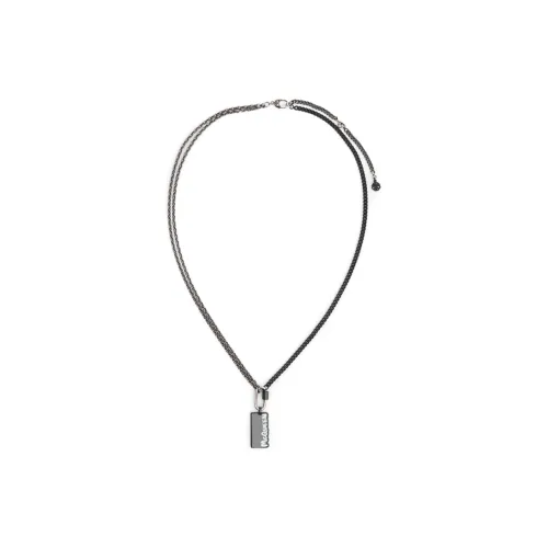 Alexander McQueen Brass Necklaces Черный мужской