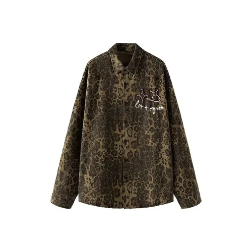 Bug small green Леопардовый принт Унисекс Куртки
