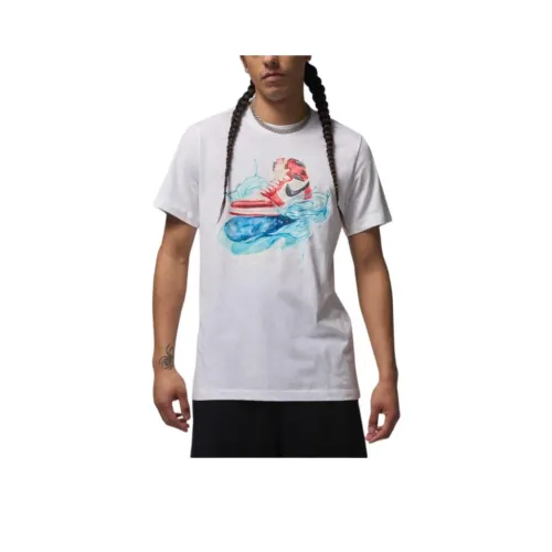 Джордан FlightAJ1 SS25 T Рубашка Мужская Белая