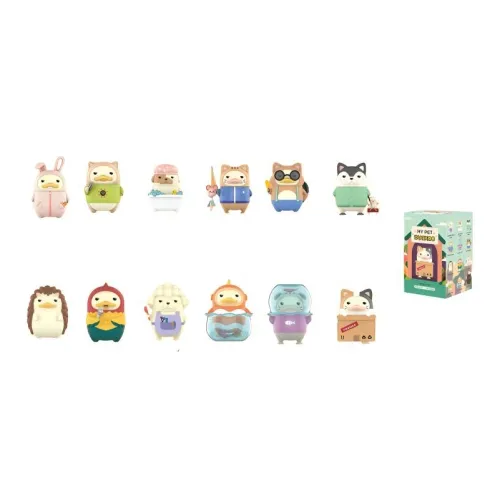 POP MART DUCKOO Pet Story Коллекция Слепые коробки Один Mystery Коробка Целая коробка 12 шт