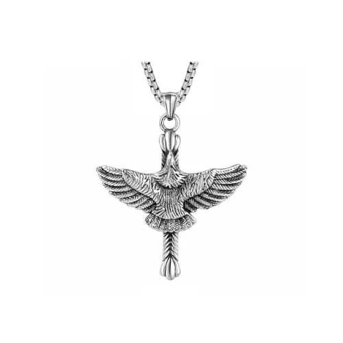 OWNREWARDS Индивидуальный Роскошная уличная одежда Hip Hop Винтаж Потертый Ожерелье Унисекс Серебряный