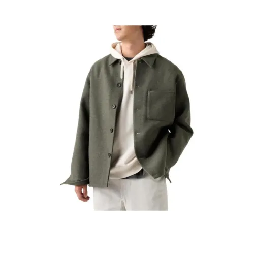 UNIQLO Куртки и Пальто Унисекс Темно-оливковый