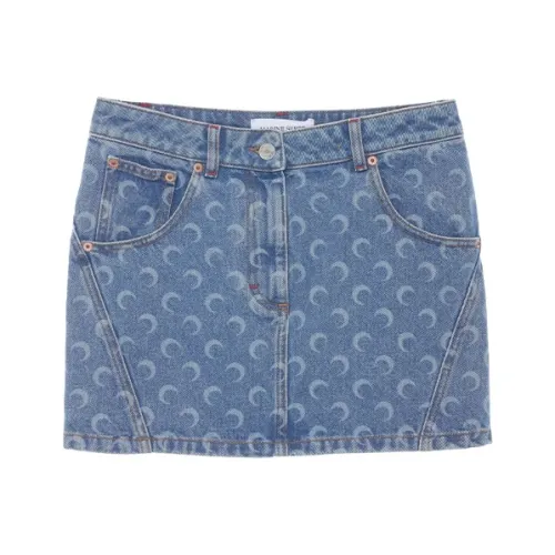 Marine Serre SS25 Джинсовые короткие юбки Женские